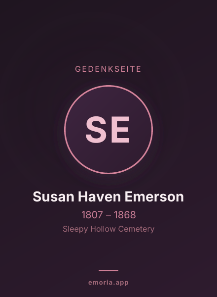 Gedenkportrait von Susan Haven Emerson