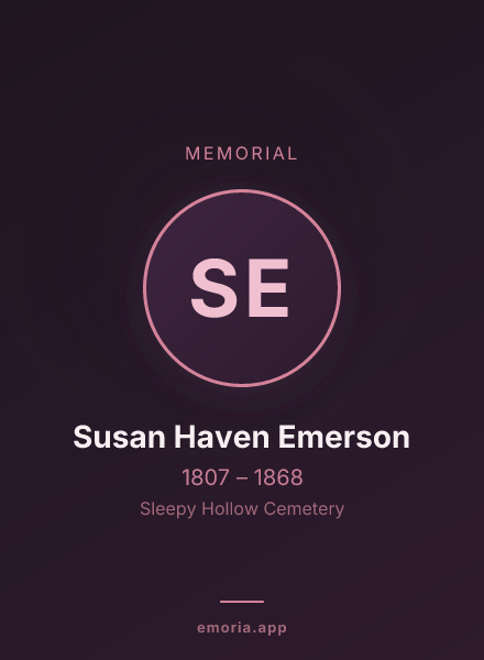 Memorial portrait of Susan Haven Emerson