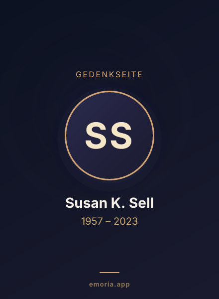 Gedenkportrait von Susan K. Sell