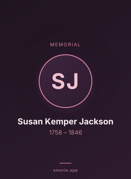 Memorial portrait of Susan Kemper Jackson