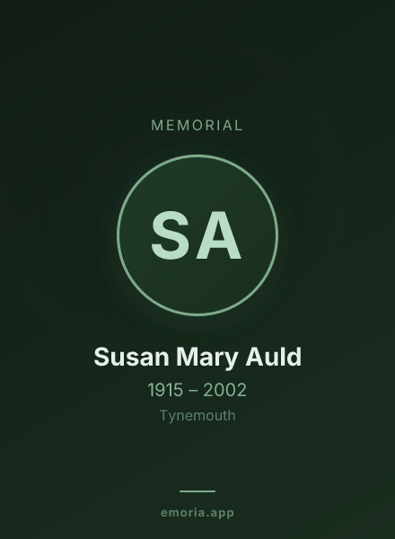 Memorial portrait of Susan Mary Auld