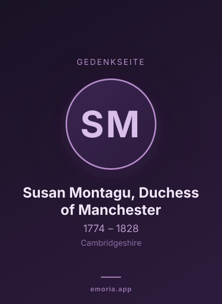 Gedenkportrait von Susan Montagu, Duchess of Manchester