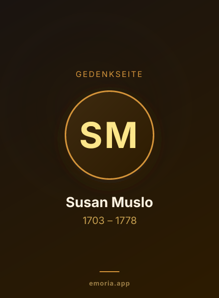 Gedenkportrait von Susan Muslo