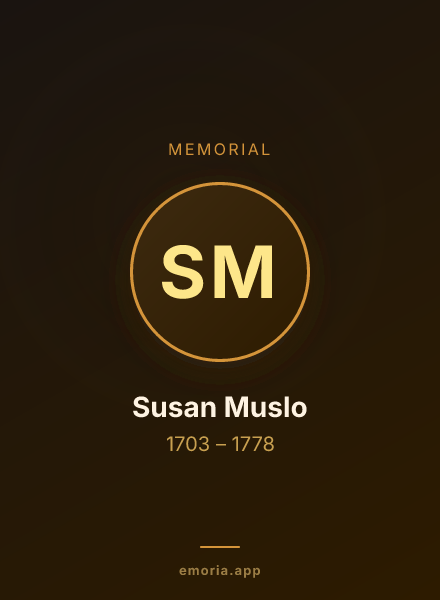 Memorial portrait of Susan Muslo