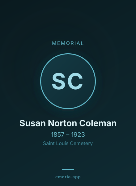 Memorial portrait of Susan Norton Coleman