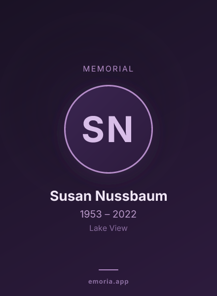 Memorial portrait of Susan Nussbaum