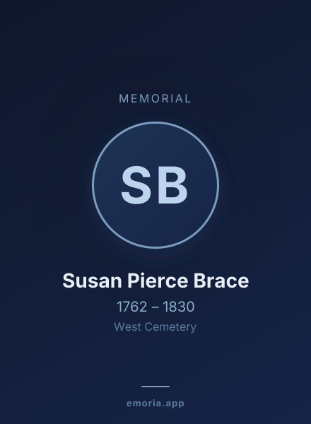 Memorial portrait of Susan Pierce Brace