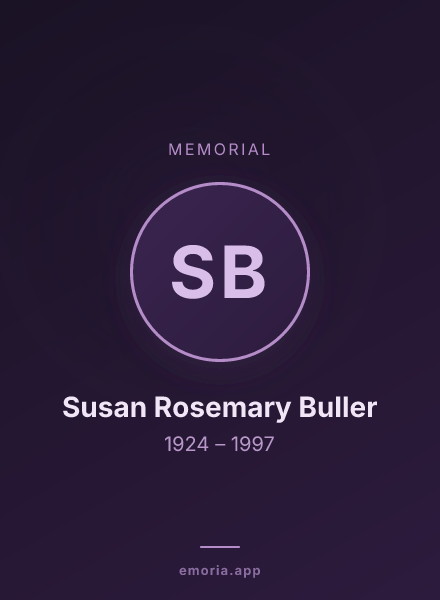 Memorial portrait of Susan Rosemary Buller
