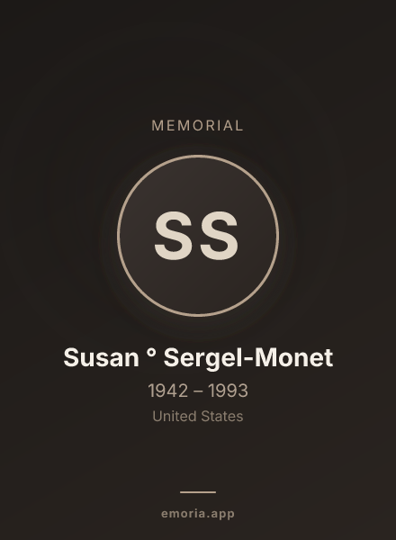 Memorial portrait of Susan ° Sergel-Monet