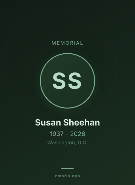 Memorial portrait of Susan Sheehan