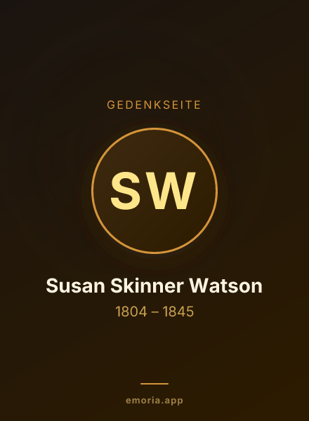Gedenkportrait von Susan Skinner Watson