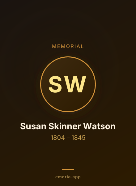 Memorial portrait of Susan Skinner Watson