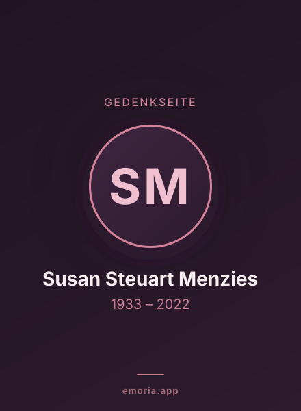 Gedenkportrait von Susan Steuart Menzies