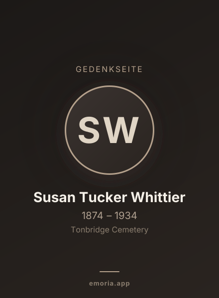 Gedenkportrait von Susan Tucker Whittier