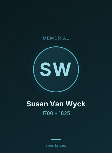 Memorial portrait of Susan Van Wyck