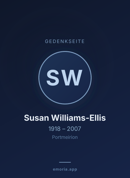 Gedenkportrait von Susan Williams-Ellis