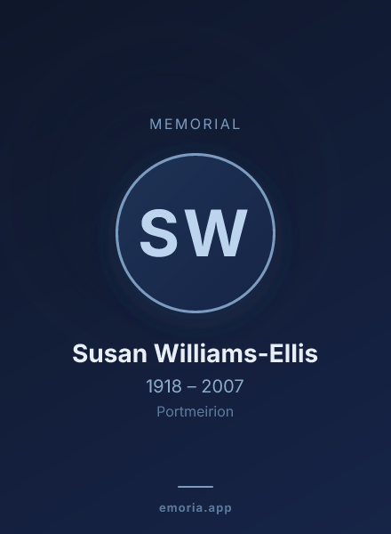 Memorial portrait of Susan Williams-Ellis