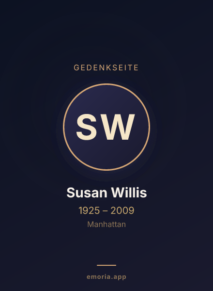 Gedenkportrait von Susan Willis