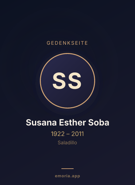 Gedenkportrait von Susana Esther Soba