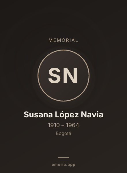 Memorial portrait of Susana López Navia