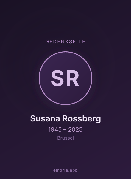 Gedenkportrait von Susana Rossberg