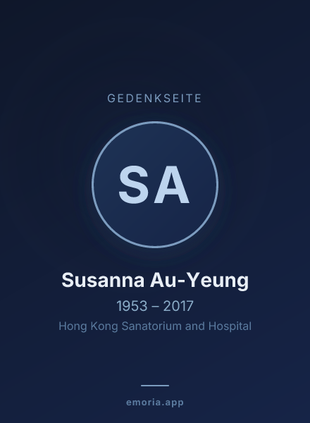 Gedenkportrait von Susanna Au-Yeung