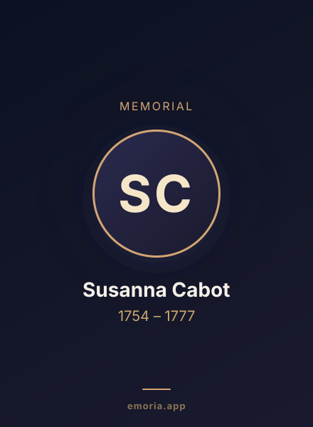 Memorial portrait of Susanna Cabot