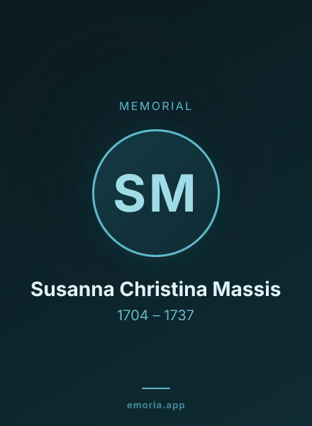 Memorial portrait of Susanna Christina Massis