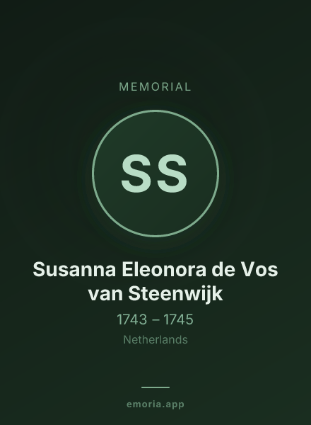 Memorial portrait of Susanna Eleonora de Vos van Steenwijk