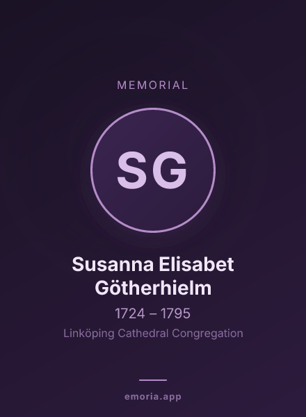 Memorial portrait of Susanna Elisabet Götherhielm
