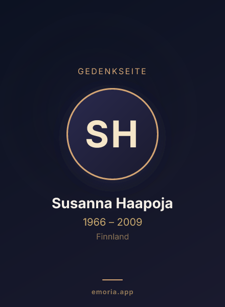 Gedenkportrait von Susanna Haapoja