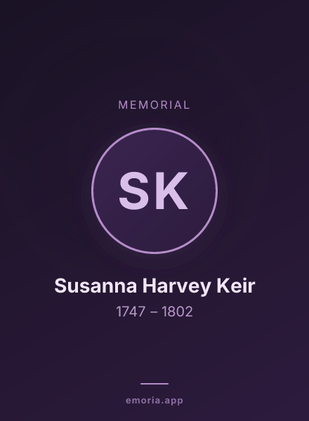 Memorial portrait of Susanna Harvey Keir