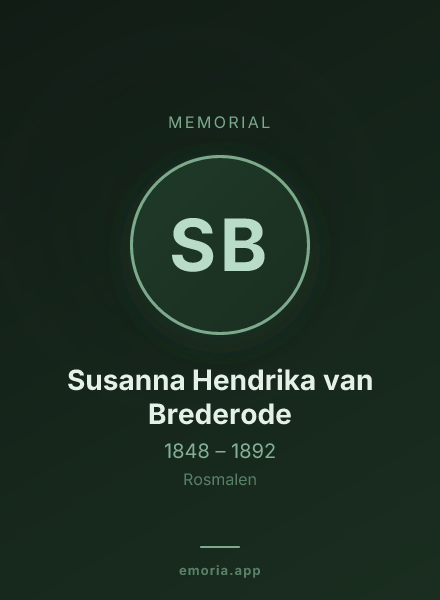 Memorial portrait of Susanna Hendrika van Brederode