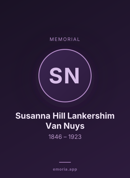 Memorial portrait of Susanna Hill Lankershim Van Nuys