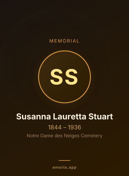 Memorial portrait of Susanna Lauretta Stuart