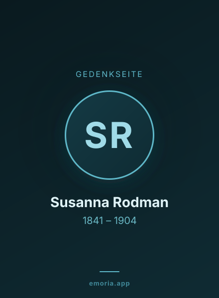 Gedenkportrait von Susanna Rodman