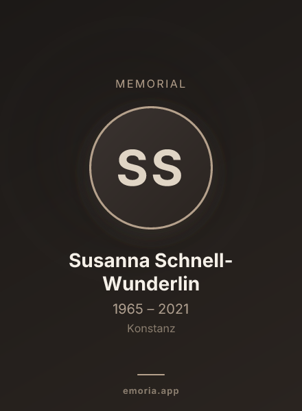 Memorial portrait of Susanna Schnell-Wunderlin