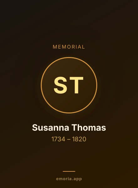 Memorial portrait of Susanna Thomas