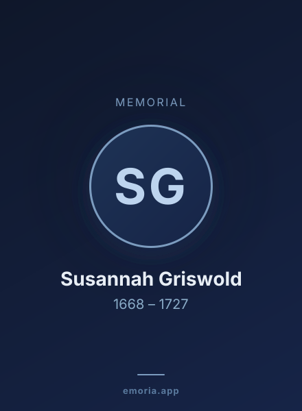 Memorial portrait of Susannah Griswold