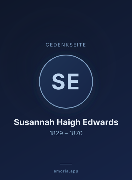 Gedenkportrait von Susannah Haigh Edwards