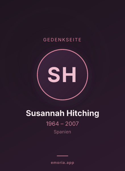 Gedenkportrait von Susannah Hitching