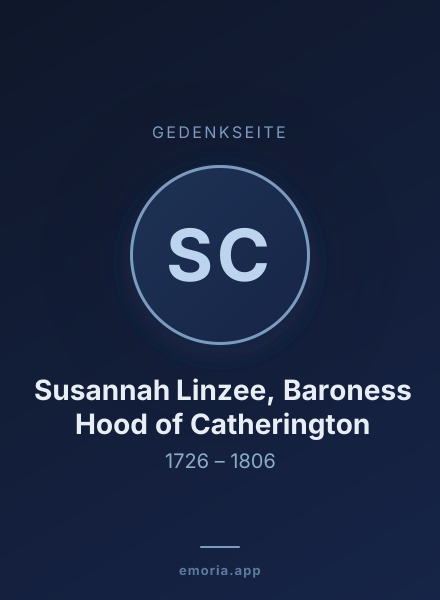 Gedenkportrait von Susannah Linzee, Baroness Hood of Catherington