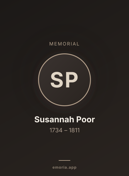 Memorial portrait of Susannah Poor