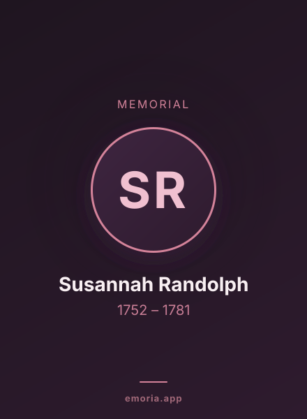 Memorial portrait of Susannah Randolph