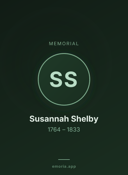 Memorial portrait of Susannah Shelby