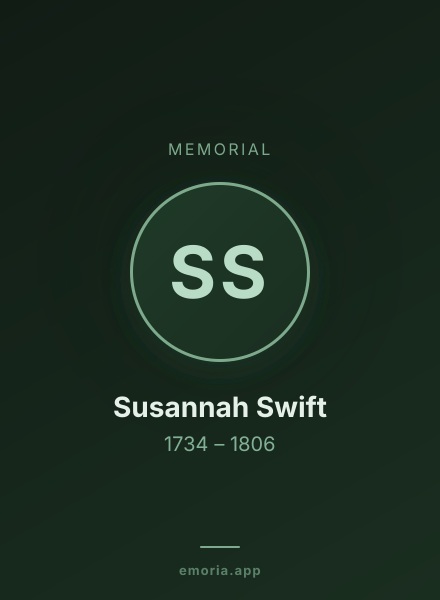 Memorial portrait of Susannah Swift