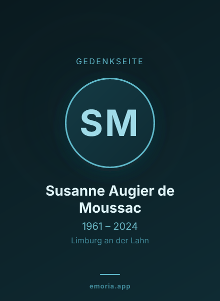 Gedenkportrait von Susanne Augier de Moussac