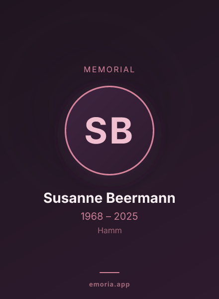 Memorial portrait of Susanne Beermann