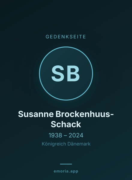 Gedenkportrait von Susanne Brockenhuus-Schack