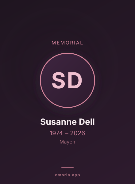 Memorial portrait of Susanne Dell